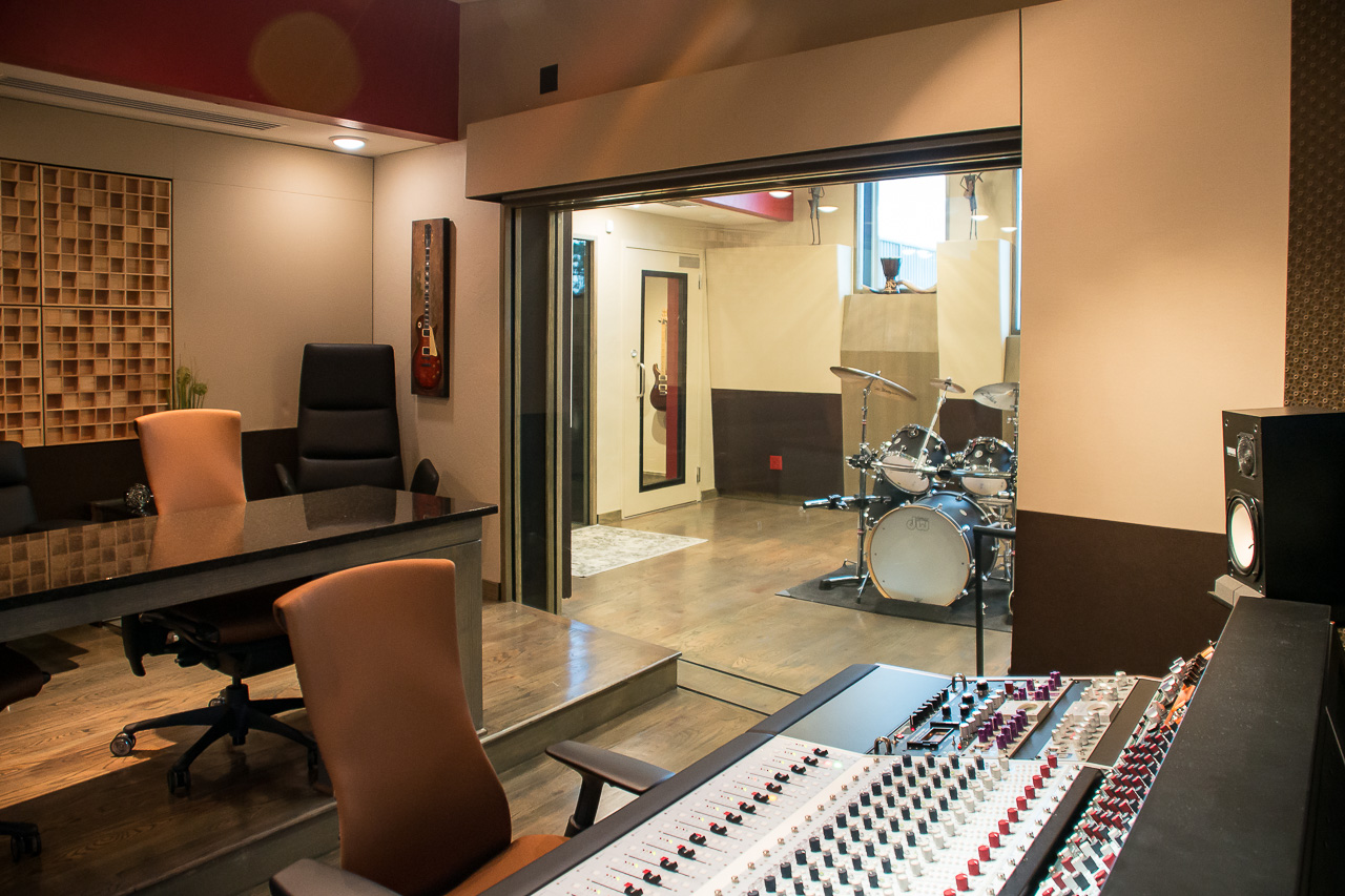 Control Room view into Studio